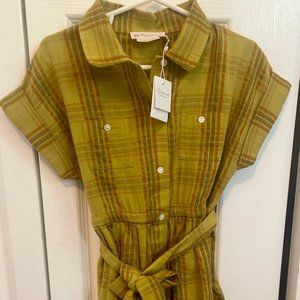 Bonpoint, Size 6A button down tartan dress, new with tags